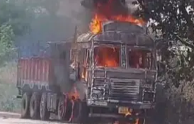 ड्राइवर ने कूदकर बचाई अपनी जान